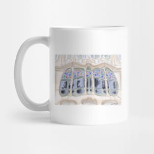 casa balto ecopop gaudi art architectural sketch spanish art Mug